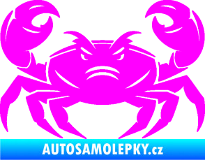 Samolepka Krab 003 Fluorescentní růžová