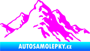Samolepka Krajina hory 006 pravá Fluorescentní růžová