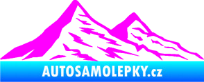 Samolepka Krajina hory 009 pravá Fluorescentní růžová