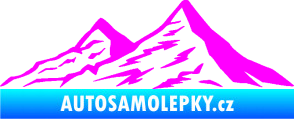 Samolepka Krajina hory 009 levá Fluorescentní růžová