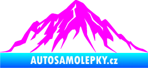 Samolepka Krajina hory 010 levá Fluorescentní růžová