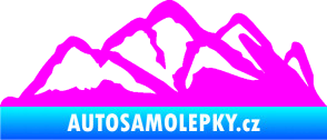 Samolepka Krajina hory 013 pravá Fluorescentní růžová