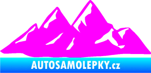 Samolepka Krajina hory 014 pravá Fluorescentní růžová