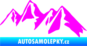 Samolepka Krajina hory 015 pravá Fluorescentní růžová
