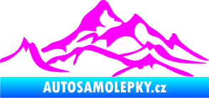 Samolepka Krajina hory 017 levá Fluorescentní růžová