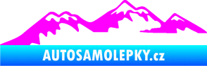 Samolepka Krajina hory 020 levá Fluorescentní růžová