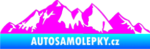 Samolepka Krajina hory 021 levá Fluorescentní růžová