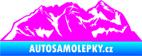 Samolepka Krajina hory 024 levá Fluorescentní růžová