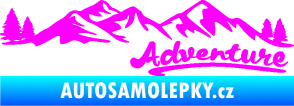 Samolepka Krajina hory 028 pravá Fluorescentní růžová