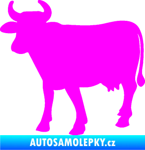 Samolepka Kráva 002 levá Fluorescentní růžová