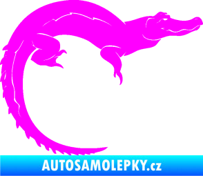 Samolepka Krokodýl 001 pravá Fluorescentní růžová