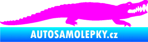 Samolepka Krokodýl 002 pravá Fluorescentní růžová