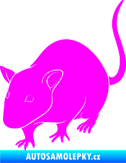 Samolepka Krysa 003 levá Fluorescentní růžová