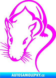 Samolepka Krysa 004 levá Fluorescentní růžová