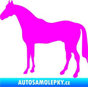 Samolepka Kůň 004 levá Fluorescentní růžová
