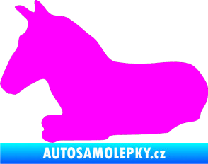 Samolepka Kůň 017 levá ležící Fluorescentní růžová