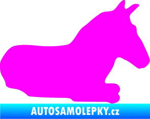 Samolepka Kůň 017 pravá ležící Fluorescentní růžová