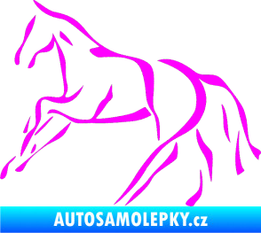 Samolepka Kůň 024 levá Fluorescentní růžová