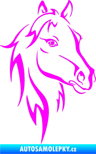 Samolepka Kůň 030 pravá Fluorescentní růžová