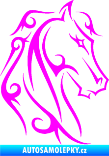Samolepka Kůň 036 pravá Fluorescentní růžová