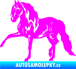 Samolepka Kůň 039 levá Fluorescentní růžová
