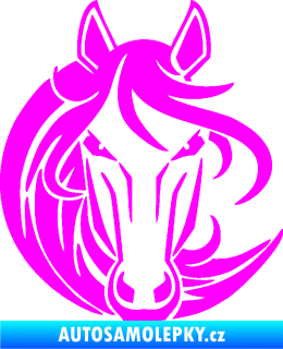 Samolepka Kůň 043 levá Fluorescentní růžová