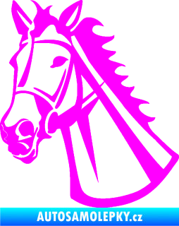 Samolepka Kůň 044 levá Fluorescentní růžová