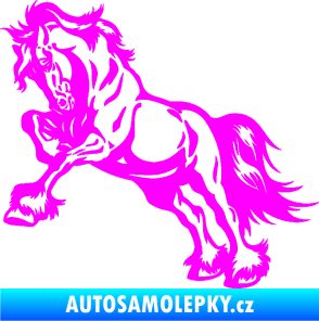 Samolepka Kůň 055 levá Fluorescentní růžová