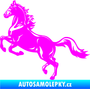 Samolepka Kůň 057 levá na zadních Fluorescentní růžová