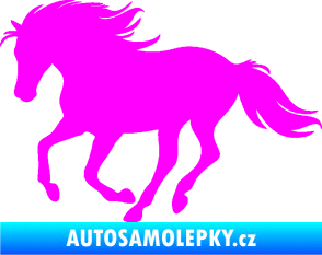 Samolepka Kůň 071 levá běžící Fluorescentní růžová