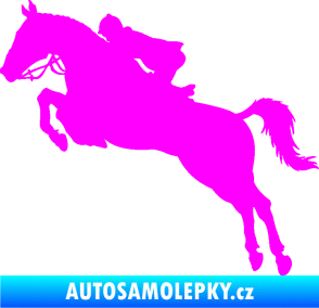 Samolepka Kůň 076 levá parkur Fluorescentní růžová