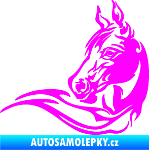 Samolepka Kůň 085 levá Fluorescentní růžová