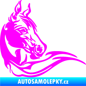 Samolepka Kůň 085 pravá Fluorescentní růžová