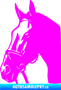 Samolepka Kůň 089 levá Fluorescentní růžová