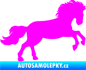 Samolepka Kůň 098 pravá běh Fluorescentní růžová