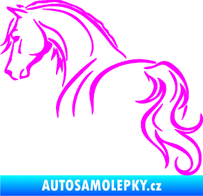 Samolepka Kůň 104 levá Fluorescentní růžová
