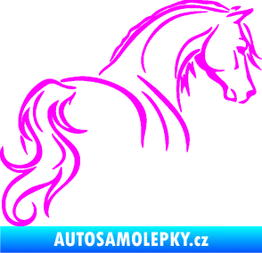 Samolepka Kůň 104 pravá Fluorescentní růžová