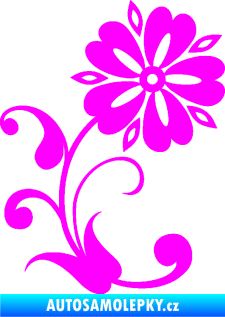 Samolepka Květina dekor 001 pravá Fluorescentní růžová