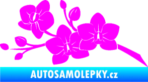 Samolepka Květina dekor 008 levá orchidej Fluorescentní růžová