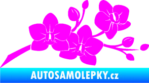 Samolepka Květina dekor 008 pravá orchidej Fluorescentní růžová