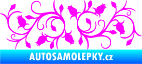 Samolepka Květina dekor 010 pravá růžičky Fluorescentní růžová