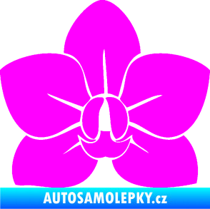 Samolepka Květina dekor 023 orchidej květ Fluorescentní růžová