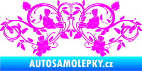 Samolepka Květina dekor 026 Fluorescentní růžová