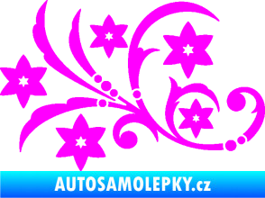 Samolepka Květina dekor 041 levá Fluorescentní růžová