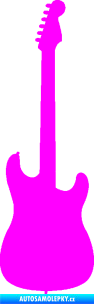 Samolepka Kytara elektrická Fluorescentní růžová