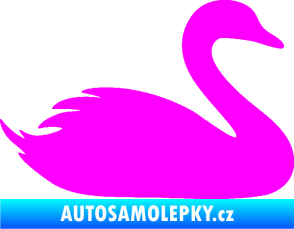 Samolepka Labuť 001 pravá Fluorescentní růžová