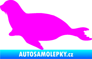 Samolepka Lachtan 001 levá Fluorescentní růžová