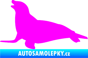 Samolepka Lachtan 002 levá Fluorescentní růžová