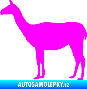Samolepka Lama 001 levá Fluorescentní růžová