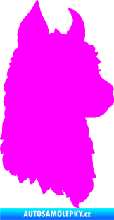 Samolepka Lama 006 pravá silueta Fluorescentní růžová